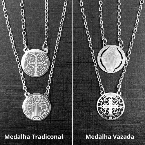 Escapulário São Bento Masculino Prata 925