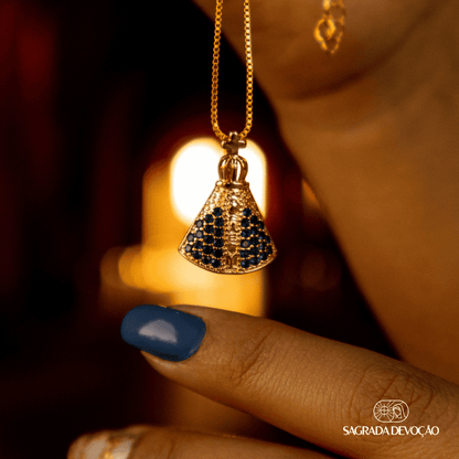 Colar Mini Nossa Senhora Aparecida - Ouro 14K