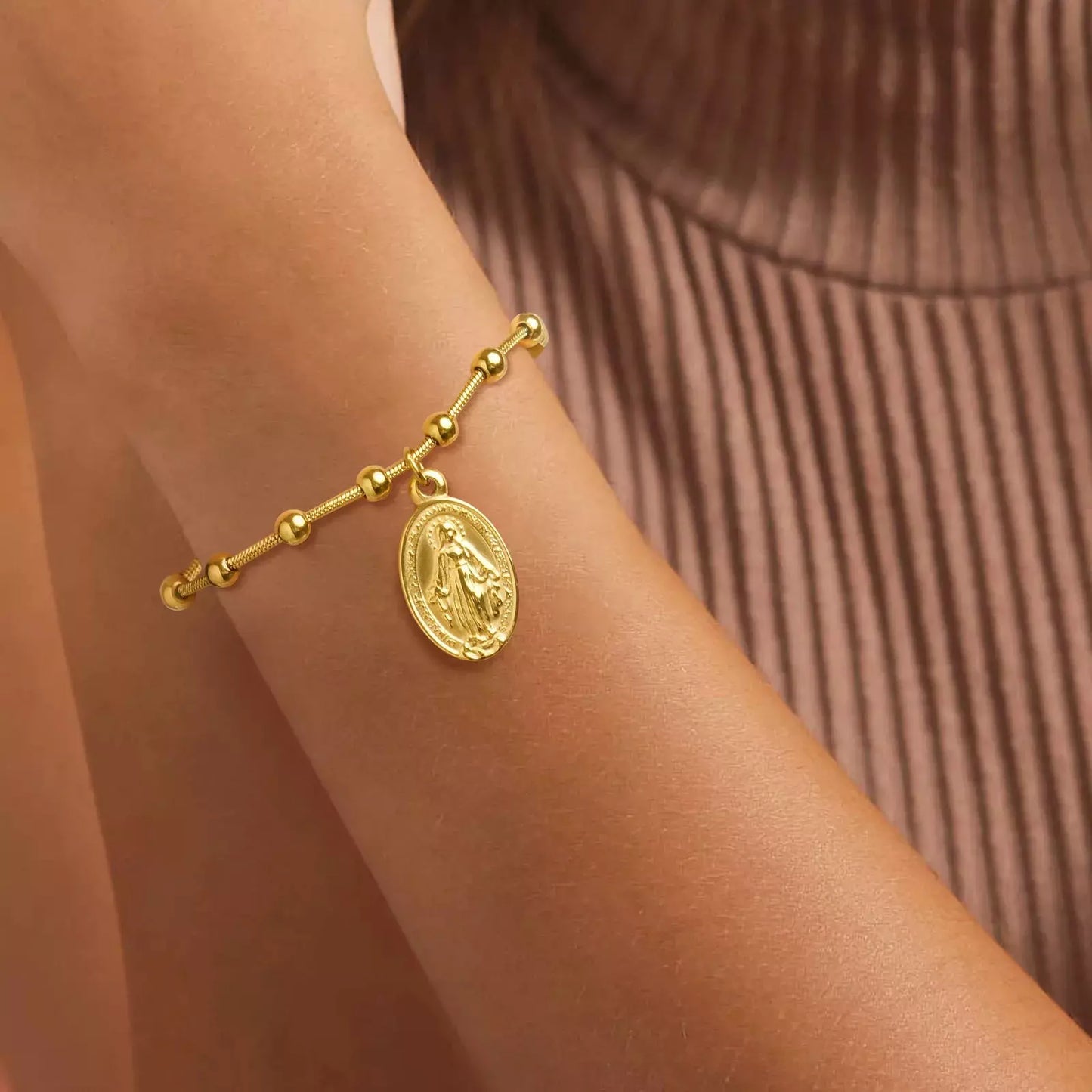 Pulseira de Rosário - Virgem Maria
