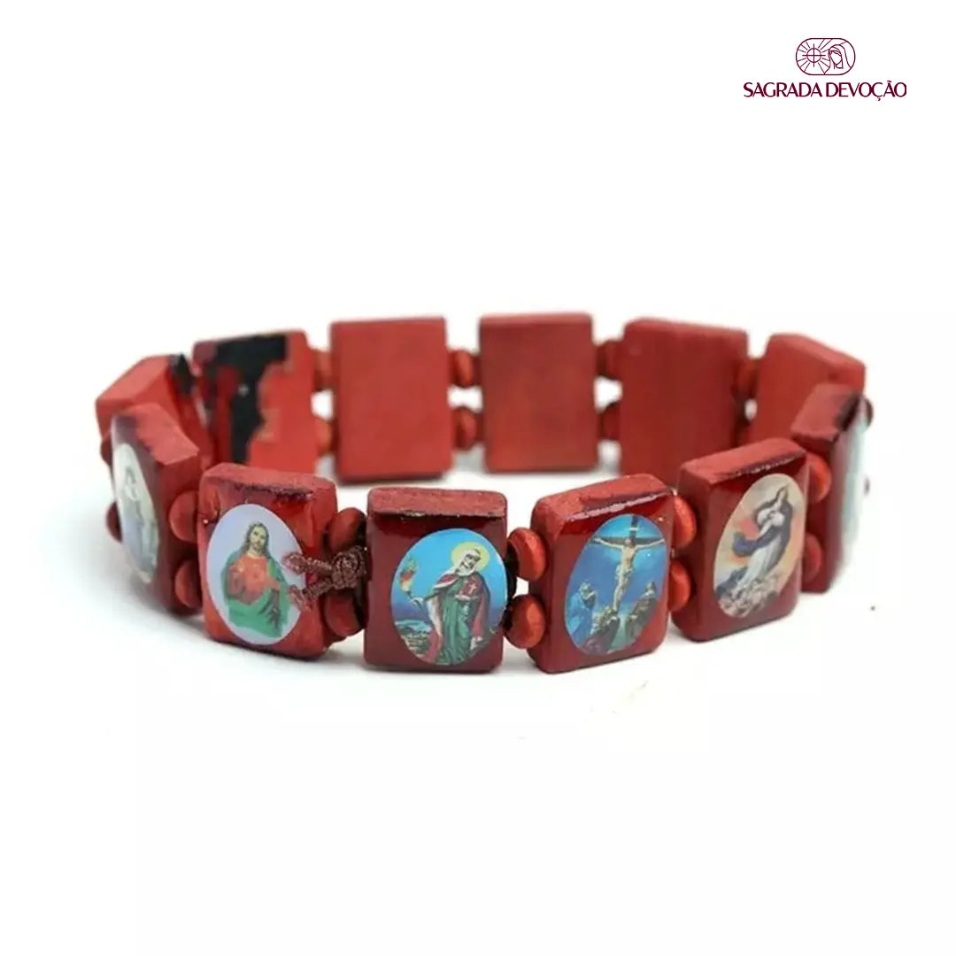Pulseira de Madeira Devoção e Nostalgia