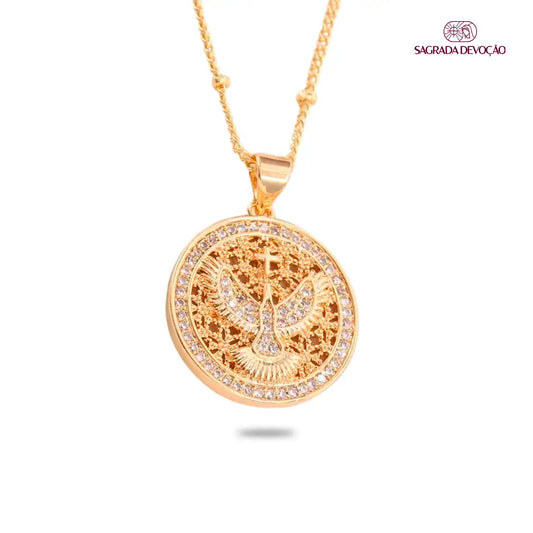 Colar Espirito Santo -  Folheado a Ouro