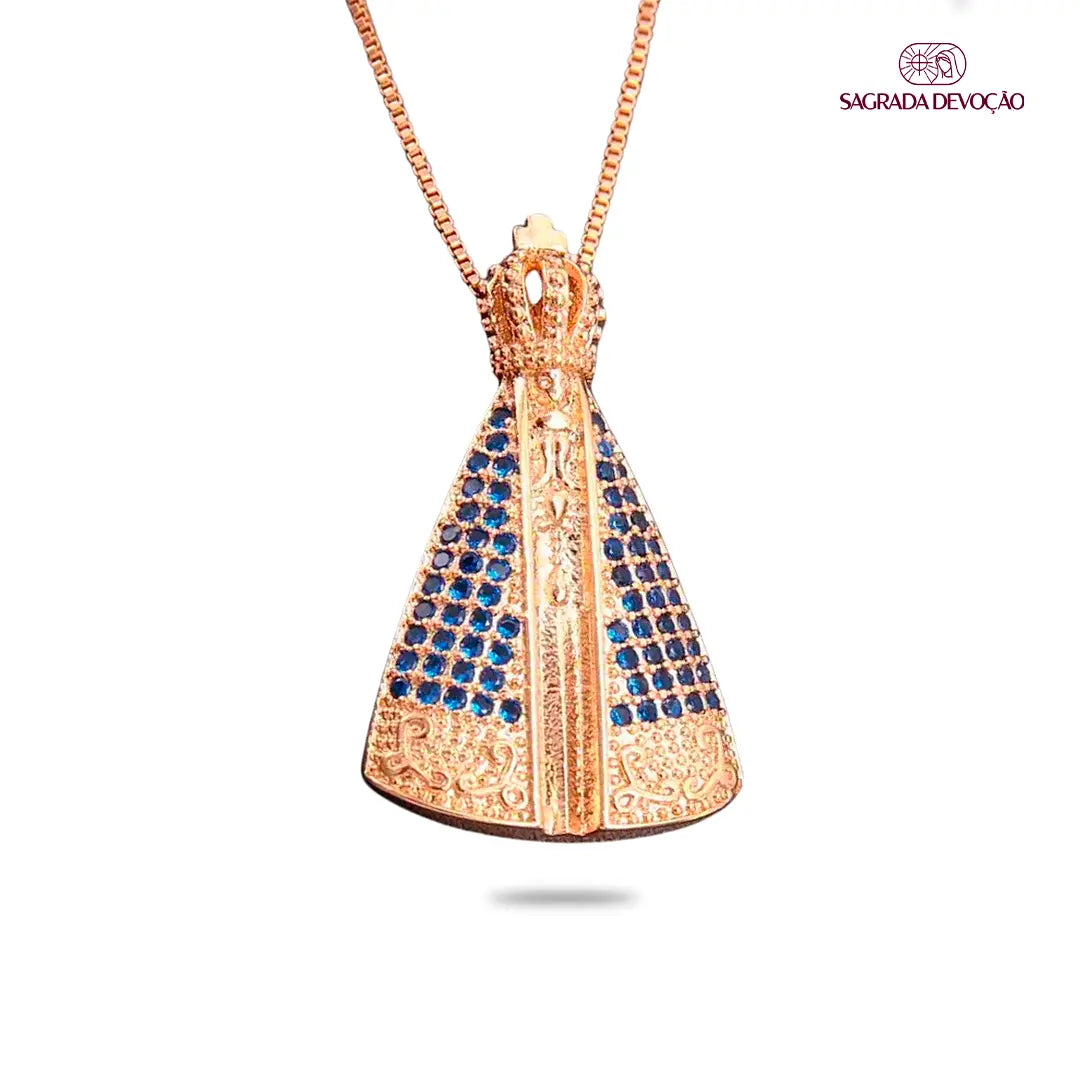 Colar de Nossa Senhora Aparecida Dupla Face - Imaculada