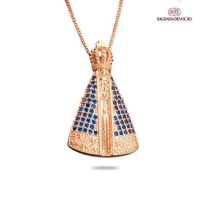 Colar de Nossa Senhora Aparecida Dupla Face - Imaculada