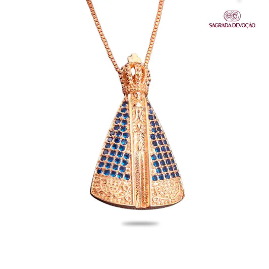 Colar de Nossa Senhora Aparecida Dupla Face - Imaculada