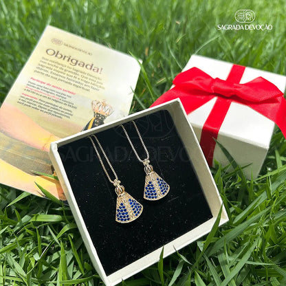 Colar Mini Nossa Senhora Aparecida - Ouro 14K