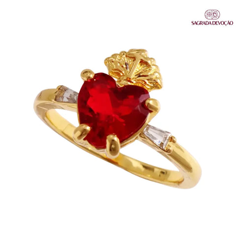 Anel Sagrado Coração de Jesus - Luxo e Devoção