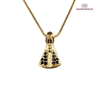 Colar Mini Nossa Senhora Aparecida - Luxo e Devoção
