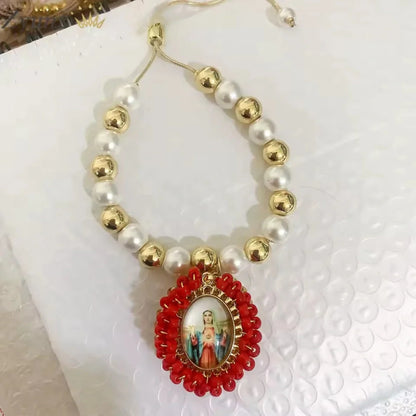 Pulseira Sagrado Coração de Maria - Luxo e Devoção