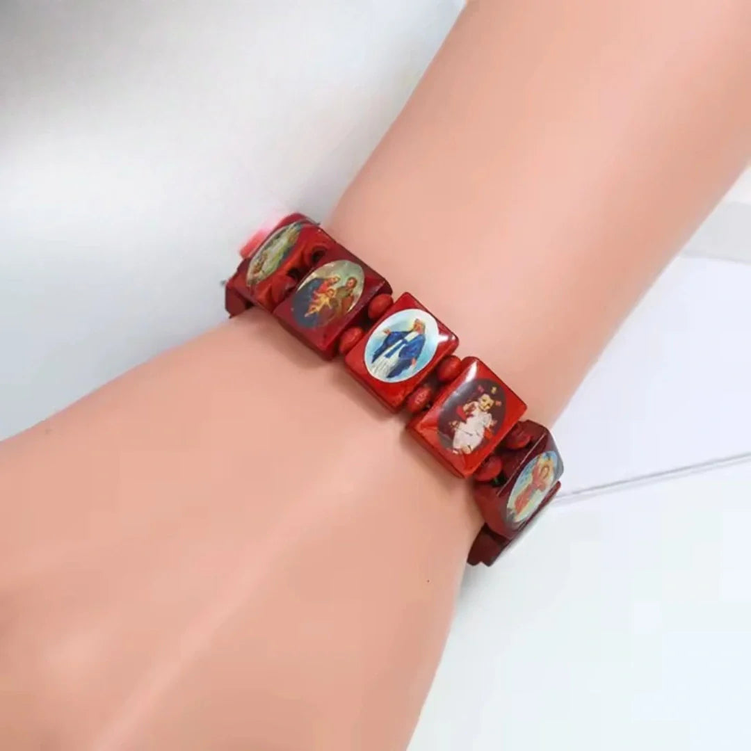 Pulseira de Madeira Devoção e Nostalgia