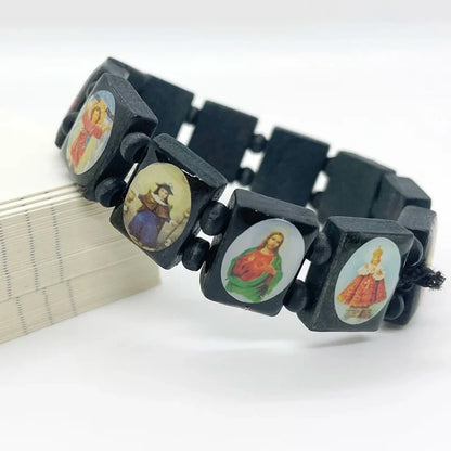 Pulseira de Madeira Devoção e Nostalgia