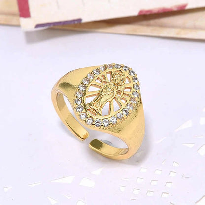 Anel Maria de Nazaré Ouro 14k - Ajustável