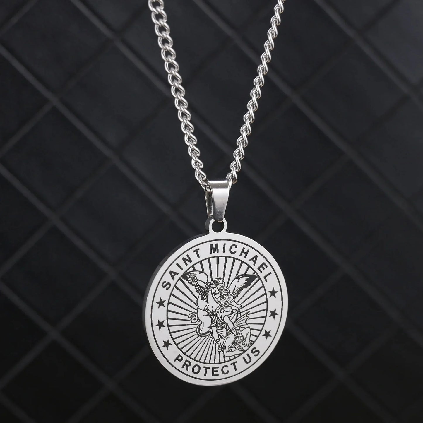 Colar São Miguel Arcanjo Ouro e Prata