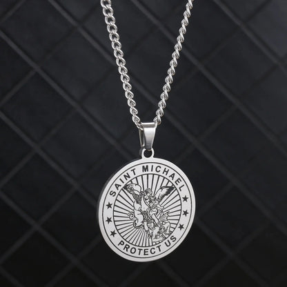 Colar São Miguel Arcanjo Ouro e Prata